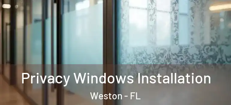  Privacy Windows Installation Weston - FL